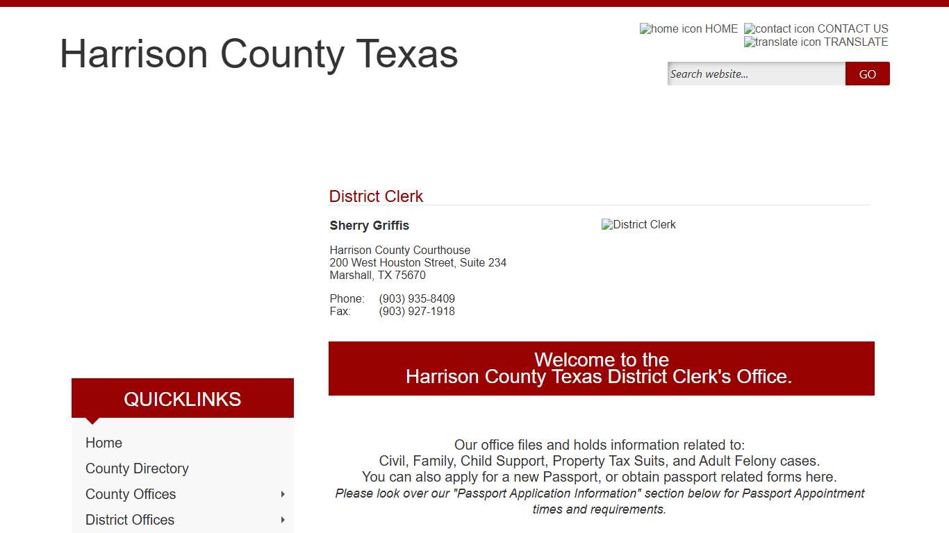 District Clerk - Harrison County, TX